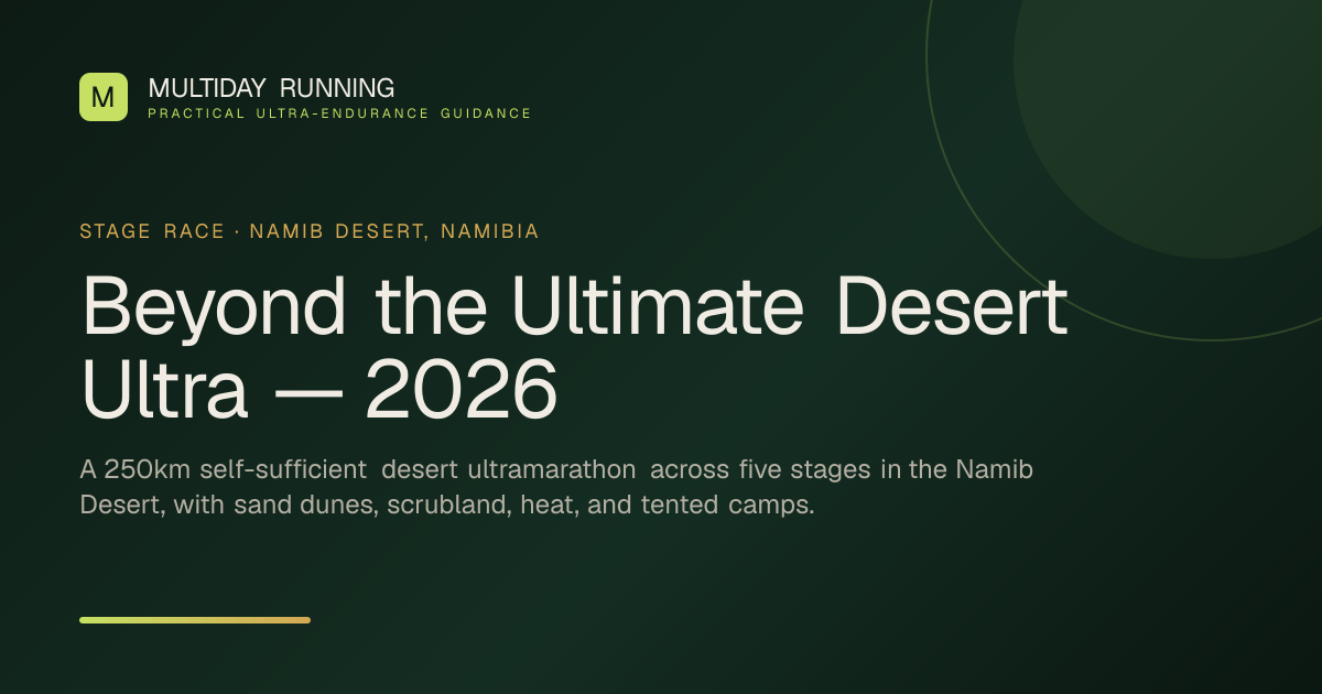 Beyond the Ultimate Desert Ultra 2026: Dates, Course & Entry