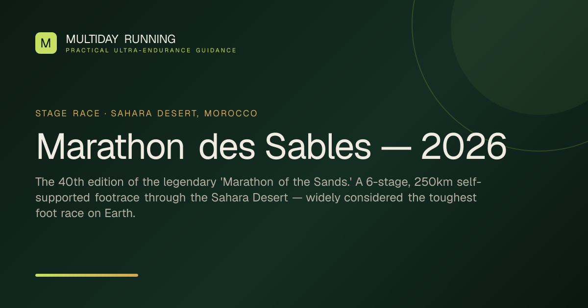 Marathon des Sables 2026 Results & Winners